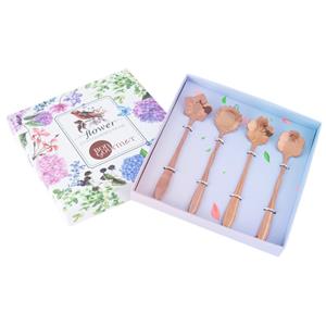 Cj 4 Colheres p/chá Rose