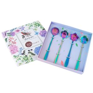 Cj 4 Colheres p/ Chá Rainbow