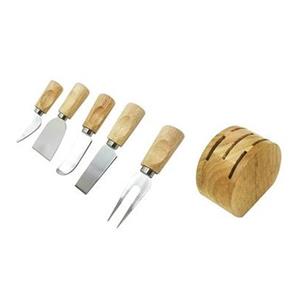 Cj 6 Facas p/ Queijo bambu